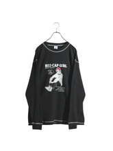 RED CAP GIRL Front Stitch Printed Sweatshirt